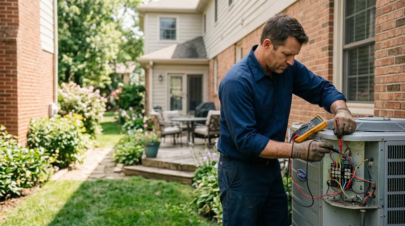 HVAC technician working near Newark, OH